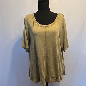 Skinnygirl Jeans Top. Size Lg Color Silver Sage